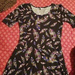 EUC Lularoe 2xl Ana maxi feather dress